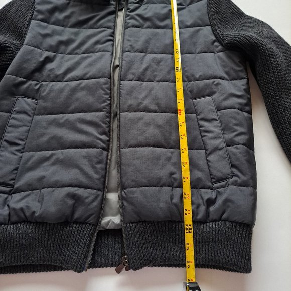 NEW Luigi Bianchi Mantova Navy Quilted Padded Jacket with Tricot Sleeves 50R / M - Picture 15 of 16